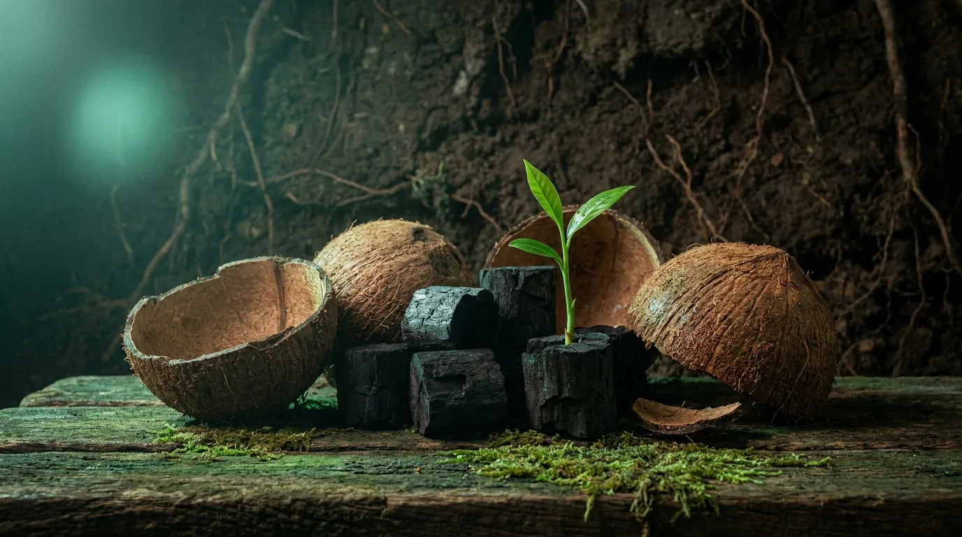 O Carvão de Coco É Sustentável? O Argumento Ecológico do Carvão de Casca